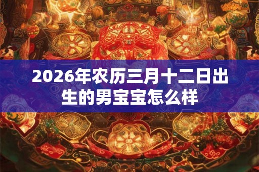 2026年农历三月十二日出生的男宝宝怎么样