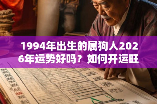 1994年出生的属狗人2026年运势好吗？如何开运旺运？