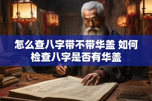 怎么查八字带不带华盖 如何检查八字是否有华盖