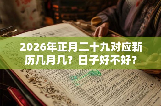 2026年正月二十九对应新历几月几?日子好不好? 2026年正月二十九对应新历几月几?日子好不好?
