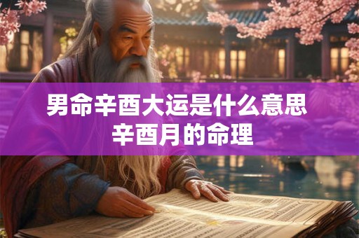 男命辛酉大运是什么意思 辛酉月的命理 男命辛酉大运是什么意思 辛酉月的命理