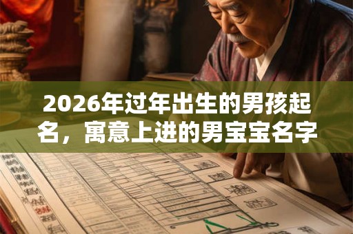 2026年过年出生的男孩起名，寓意上进的男宝宝名字