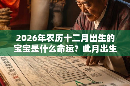 2026年农历十二月出生的宝宝是什么命运?此月出生命理解析 2026年农历十二月出生的宝宝是什么命运?此月出生命理解析