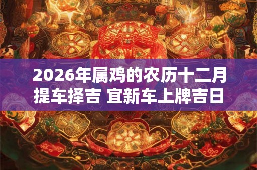 2026年属鸡的农历十二月提车择吉 宜新车上牌吉日