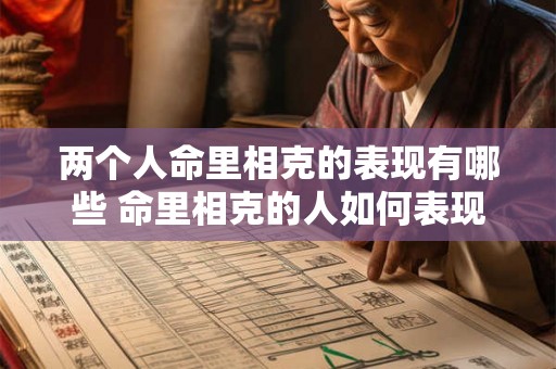 两个人命里相克的表现有哪些 命里相克的人如何表现
