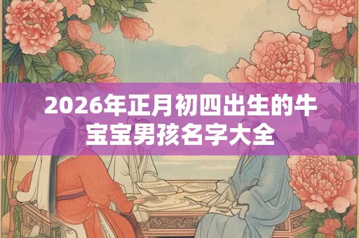 2026年正月初四出生的牛宝宝男孩名字大全 2026年正月初四出生的牛宝宝男孩名字大全