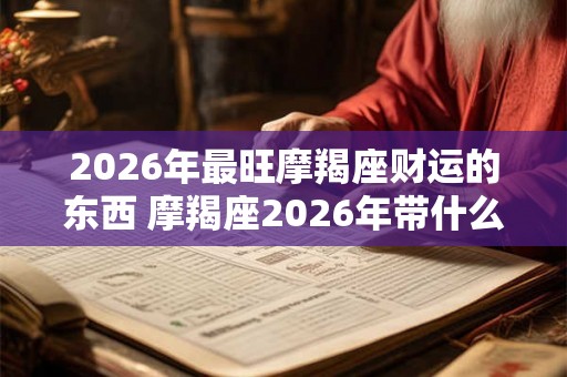 2026年最旺摩羯座财运的东西 摩羯座2026年带什么有财 2026年最旺摩羯座财运的东西 摩羯座2026年带什么有财