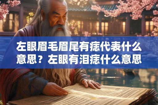 左眼眉毛眉尾有痣代表什么意思？左眼有泪痣什么意思？
