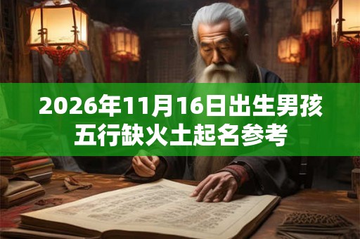 2026年11月16日出生男孩五行缺火土起名参考
