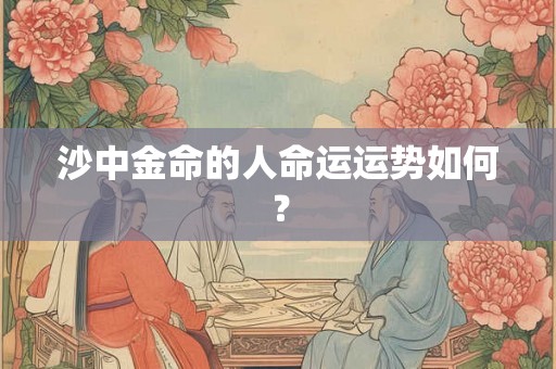 沙中金命的人命运运势如何? 沙中金命的人命运运势如何?