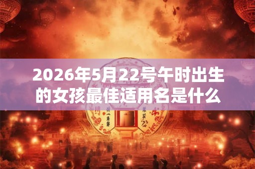 2026年5月22号午时出生的女孩最佳适用名是什么