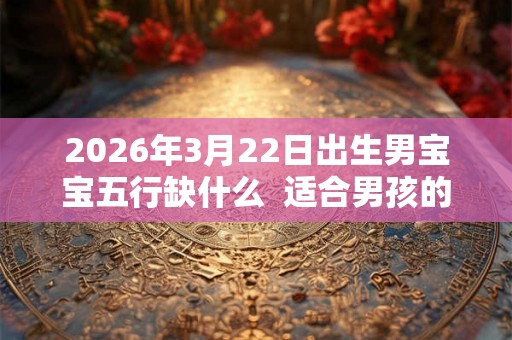 2026年3月22日出生男宝宝五行缺什么  适合男孩的名字