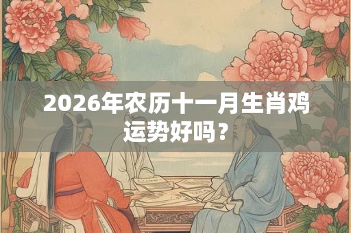 2026年农历十一月生肖鸡运势好吗？