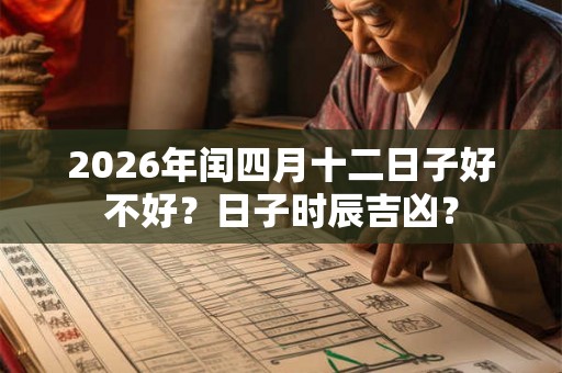 2026年闰四月十二日子好不好？日子时辰吉凶？