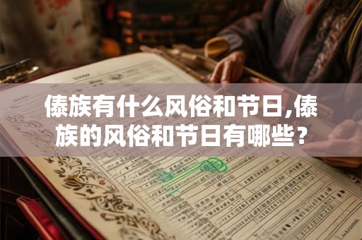 傣族有什么风俗和节日,傣族的风俗和节日有哪些？