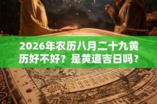 2026年农历八月二十九黄历好不好?是黄道吉日吗? 2026年农历八月二十九黄历好不好?是黄道吉日吗?