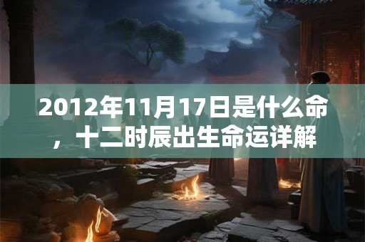 2012年11月17日是什么命，十二时辰出生命运详解