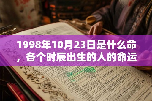 1998年10月23日是什么命，各个时辰出生的人的命运