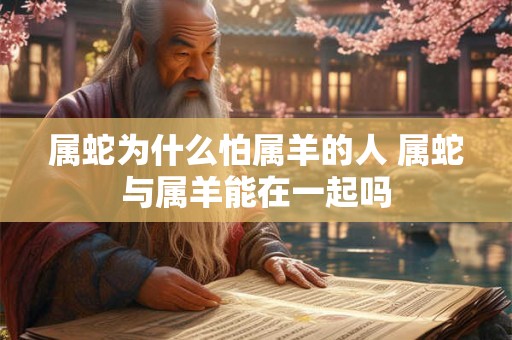 属蛇为什么怕属羊的人 属蛇与属羊能在一起吗