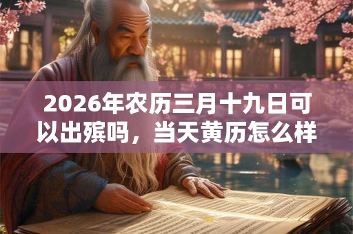 2026年农历三月十九日可以出殡吗，当天黄历怎么样？
