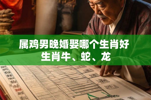 属鸡男晚婚娶哪个生肖好 生肖牛、蛇、龙