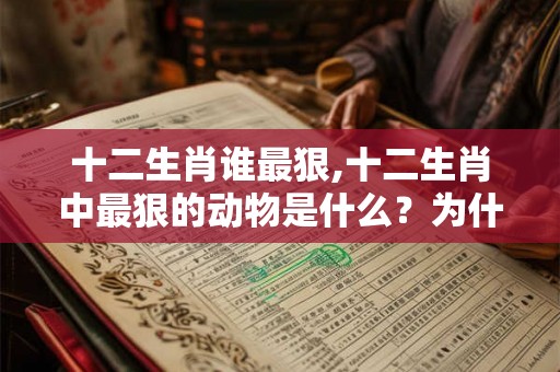 十二生肖谁最狠,十二生肖中最狠的动物是什么？为什么呢？