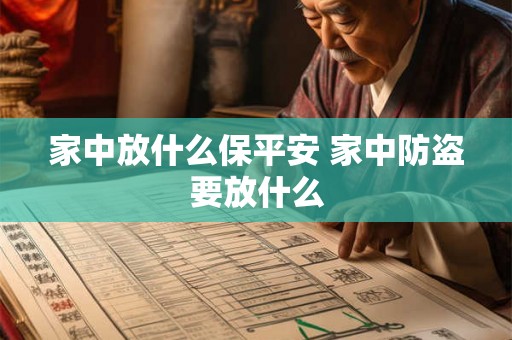 家中放什么保平安 家中防盗要放什么