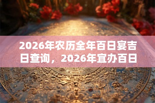 2026年农历全年百日宴吉日查询，2026年宜办百日宴的日子