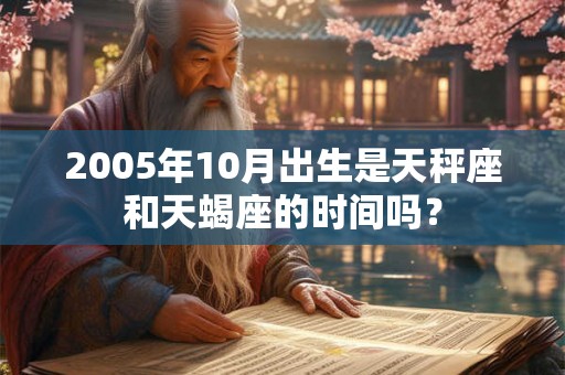 2005年10月出生是天秤座和天蝎座的时间吗？