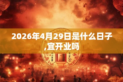 2026年4月29日是什么日子,宜开业吗 2026年4月29日是什么日子,宜开业吗