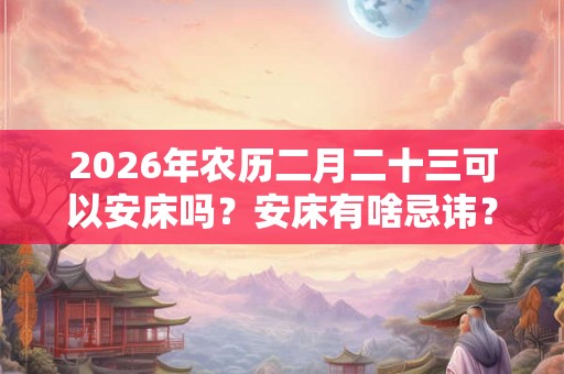 2026年农历二月二十三可以安床吗？安床有啥忌讳？