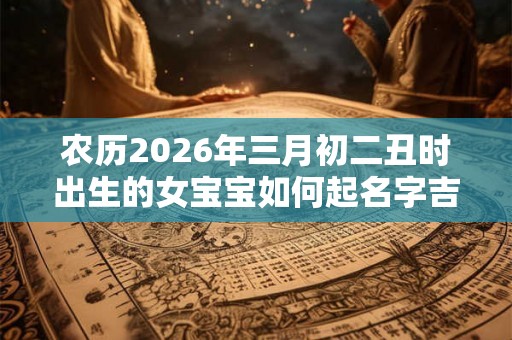 农历2026年三月初二丑时出生的女宝宝如何起名字吉祥，五行属什么