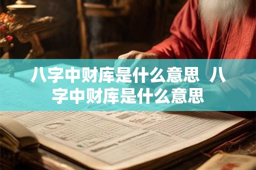 八字中财库是什么意思 八字中财库是什么意思 八字中财库是什么意思 八字中财库是什么意思