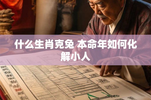什么生肖克兔 本命年如何化解小人