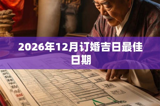 2026年12月订婚吉日最佳日期 2026年12月订婚吉日最佳日期