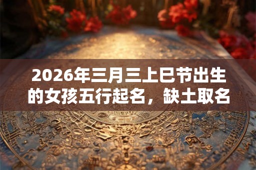 2026年三月三上巳节出生的女孩五行起名，缺土取名推荐