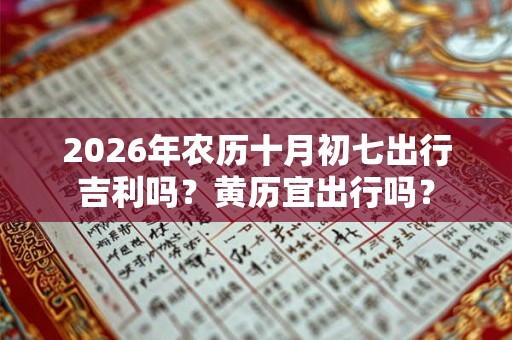 2026年农历十月初七出行吉利吗？黄历宜出行吗？
