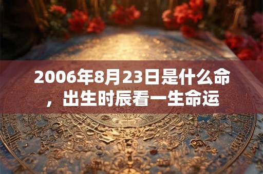 2006年8月23日是什么命，出生时辰看一生命运