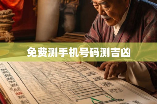 免费测手机号码测吉凶