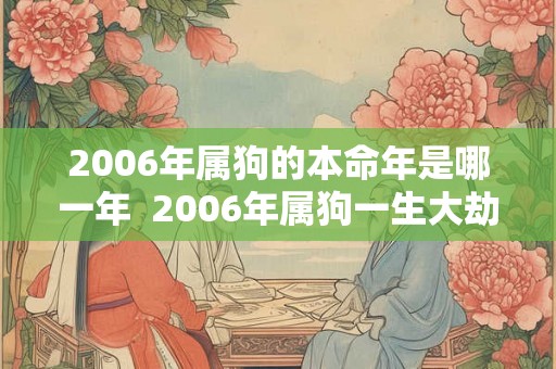 2006年属狗的本命年是哪一年  2006年属狗一生大劫年