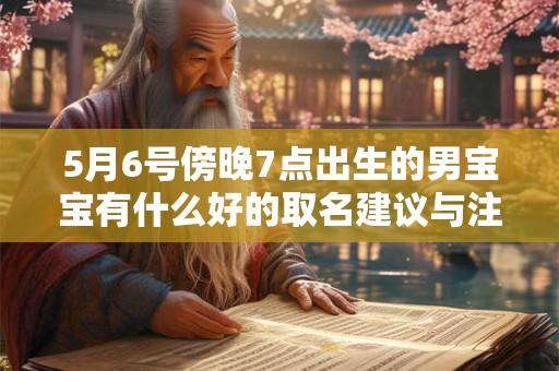 5月6号傍晚7点出生的男宝宝有什么好的取名建议与注意事项 5月6号傍晚7点出生的男宝宝有什么好的取名建议与注意事项