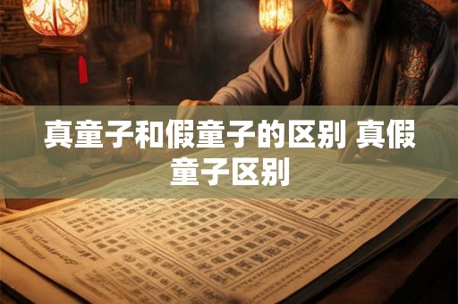 真童子和假童子的区别 真假童子区别