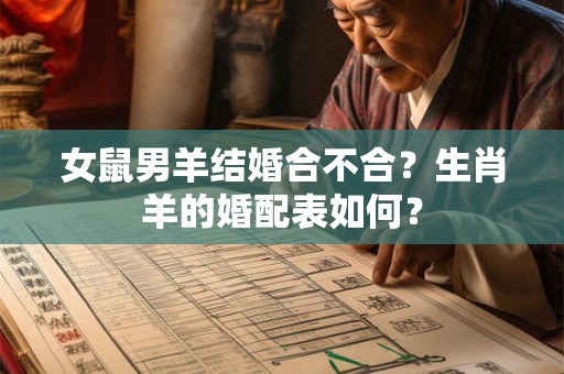 女鼠男羊结婚合不合？生肖羊的婚配表如何？