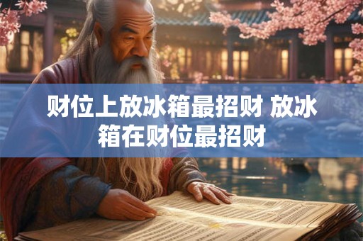 财位上放冰箱最招财 放冰箱在财位最招财