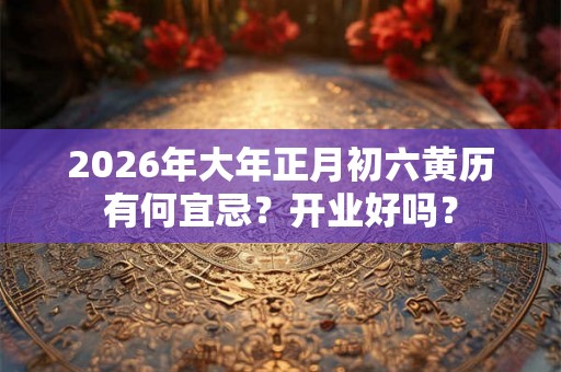 2026年大年正月初六黄历有何宜忌?开业好吗? 2026年大年正月初六黄历有何宜忌?开业好吗?