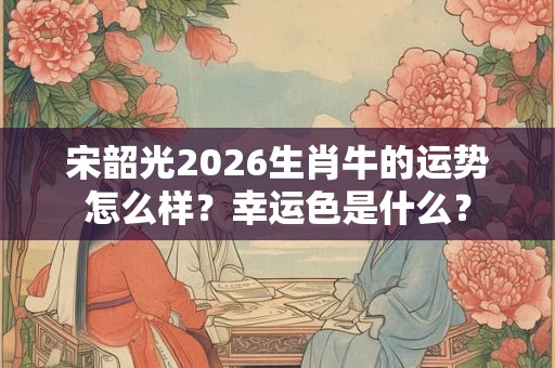 宋韶光2026生肖牛的运势怎么样？幸运色是什么？