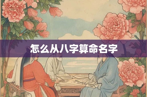 怎么从八字算命名字