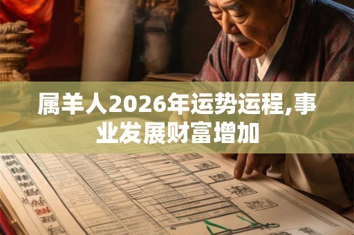 属羊人2026年运势运程,事业发展财富增加