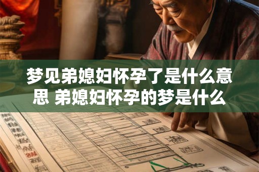 梦见弟媳妇怀孕了是什么意思 弟媳妇怀孕的梦是什么含义