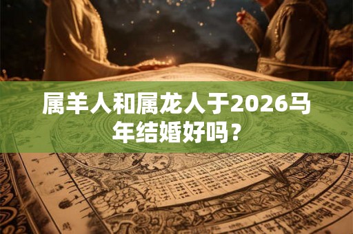 属羊人和属龙人于2026马年结婚好吗? 属羊人和属龙人于2026马年结婚好吗?